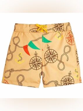 NWOT Mini Rodini Nautical swim trunks sz 5-7
